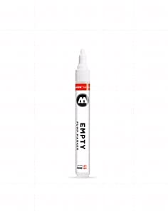 MOLOTOW ONE4ALL Empty Marker, 4mm, Compatible with Most Paints and Inks (211.000), Clear