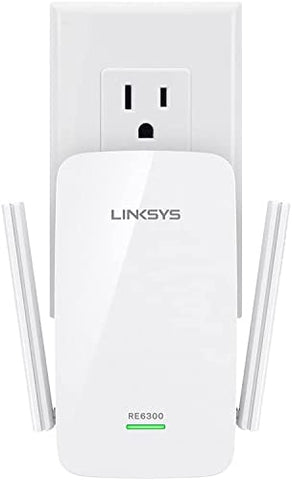Linksys WiFi Extender, WiFi 5 Range Booster, Dual-Band Booster, 1,000 Sq. ft Coverage, Speeds up to (AC750) 750Mbps - RE6300 (Renewed)