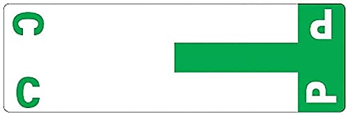 Smead AlphaZ NCC Color-Coded Label, C&P, Label Sheet, Dark Green, 100 per Pack (67154)
