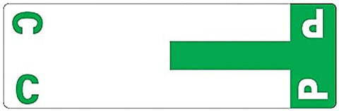 Smead AlphaZ NCC Color-Coded Label, C&P, Label Sheet, Dark Green, 100 per Pack (67154)