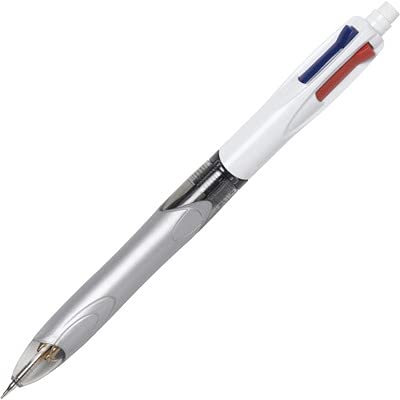 BIC 4-Color 3+1 Retractable Ballpoint Pen with Red, Blue, Black Ink and 0.7 mm Mechanical Pencil, 1-Count in Assorted Ink