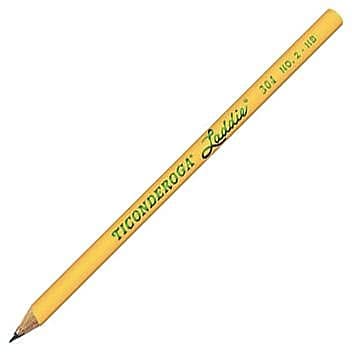 TICONDEROGA Laddie Pencils, Wood-Cased #2 HB Soft without Eraser, Yellow, 12-Pack (13040)