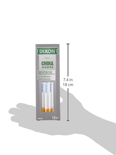 Dixon® Phano® China Markers, White, Box Of 12