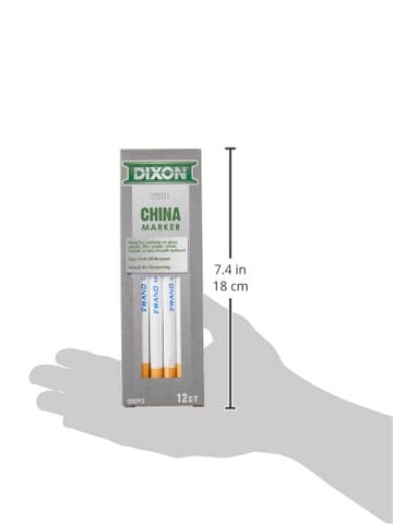 Dixon® Phano® China Markers, White, Box Of 12