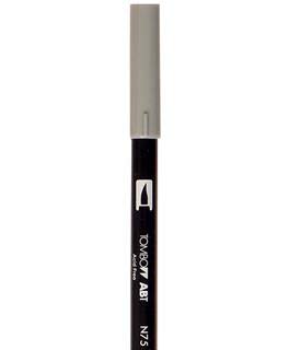 Tombow Dual Brush Pen Art Marker, N75 - Cool Gray 3, 1-Pack