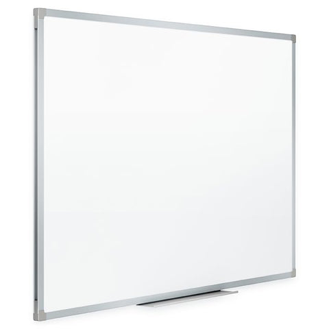 Mead Dry Erase Board 72" x 48" Non-Magnetic Whiteboard For Wall, 6' x 4', White/Silver (85358N)