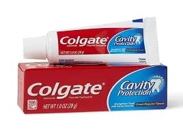 Colgate Cavity Protection Toothpaste, Creat Regular Flavor, Travel Size 1 oz (28g) - Pack of 10
