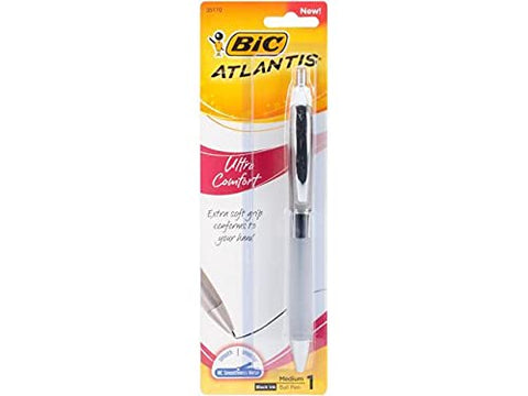 BIC Atlantis Ultra Comfort Ballpoint Pens, Assorted Barrels, 6 Count (Pack of 1)
