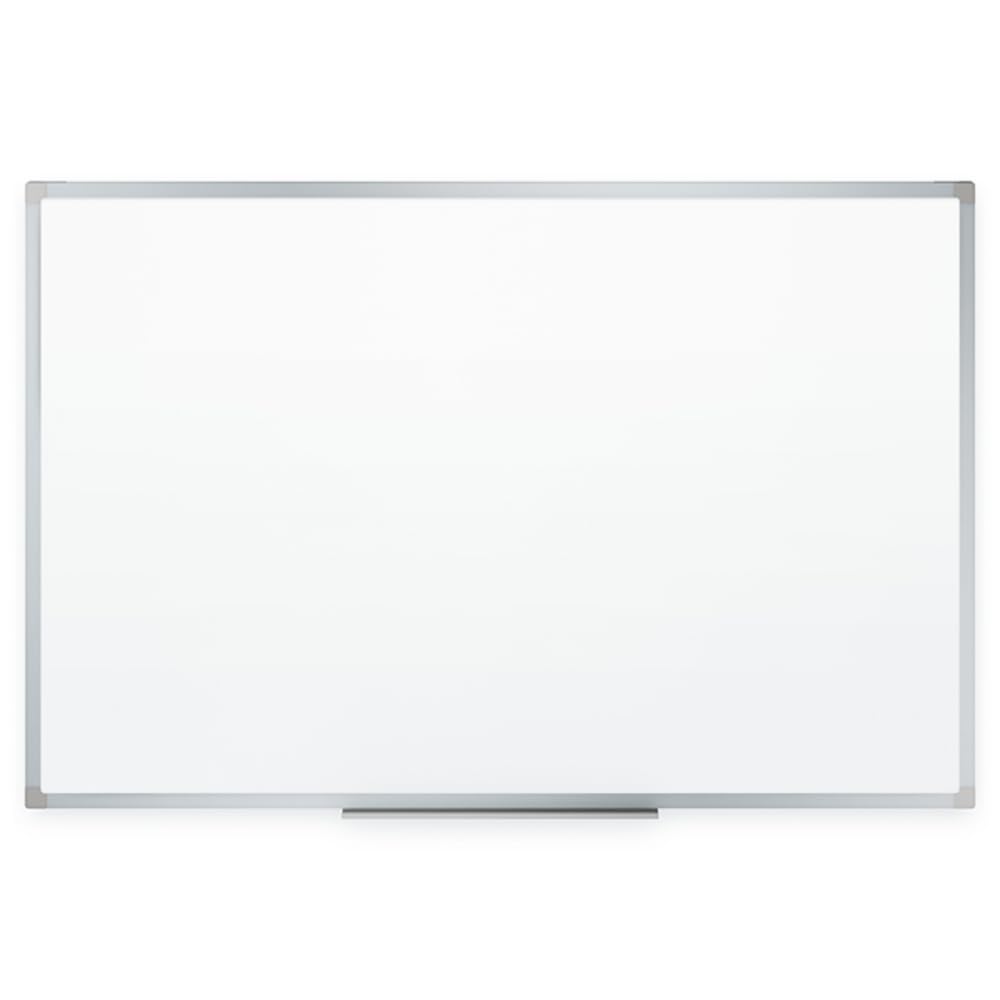 Mead Dry Erase Board 96" x 48" Non-Magnetic Whiteboard For Wall, 8' x 4', White/Silver (85359N)