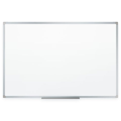 Mead Dry Erase Board 96" x 48" Non-Magnetic Whiteboard For Wall, 8' x 4', White/Silver (85359N)