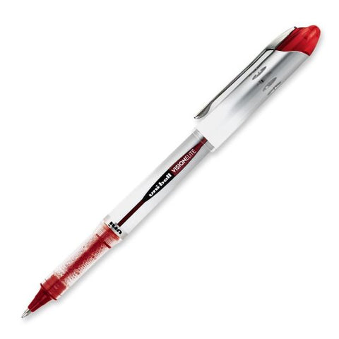uni-ball uniball Vision Elite Rollerball Pens with 0.8mm Bold Point, Red, 12 Count