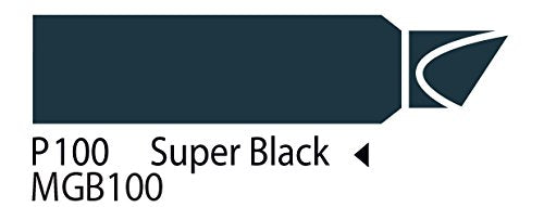 The Original Chartpak AD Marker, Tri-Nib, Super Black, 1 Each (P100)