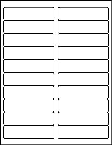 MACO COVER-ALL Printable Labels for Shipping - Laser/Ink Jet Compatible Shipping Labels, 20 per Sheet, 1" x 4", Box of 100 Pages/2000 Labels, White