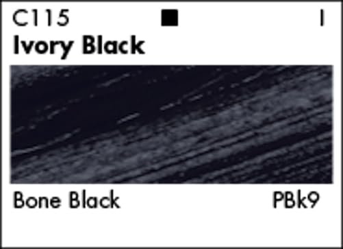 Grumbacher Academy Acrylic Paint, Gloss, 200ml/6.8 oz Plastic Tube, Ivory Black (C115P200)