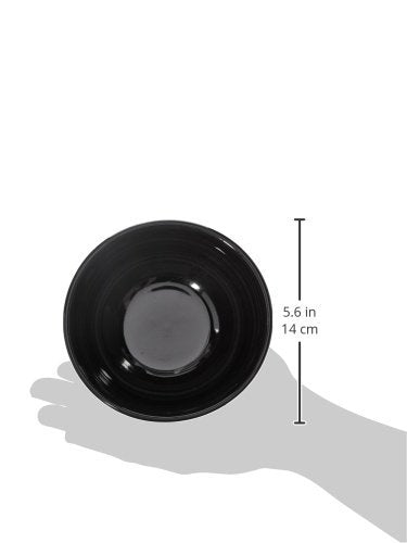 Home Basics Ceramic Cereal Bowl, 5.5", Black
