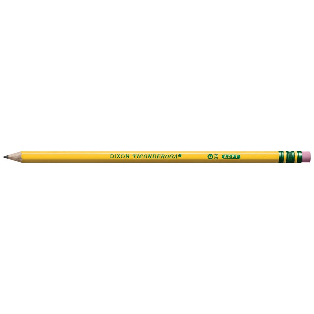 Ticonderoga Wood-Cased Pencils, Pre-Sharpened, 2 HB Soft, Yellow(Pack of 480)