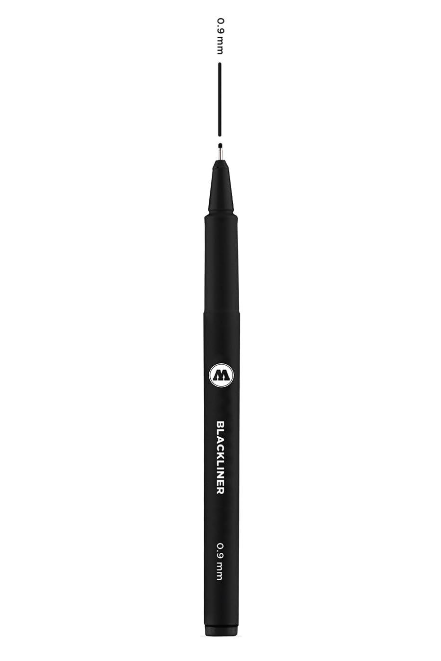 MOLOTOW Blackliner Pen, .9mm Tip, Black Permanent Ink, 1 Each (703.208)