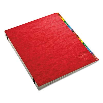 Pendaflex A-Z Expanding Desk File, Letter Size, Red Pressboard Cover (11017)