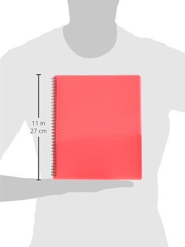 Oxford Poly 8-Pocket Organizer, Letter Size Folder, Durable Translucent Poly, Wire Binding, Holds 200 Sheets, Assorted Colors (Red, Blue, Green and Purple), No Color Choice, 1 Per Pack (5740404)