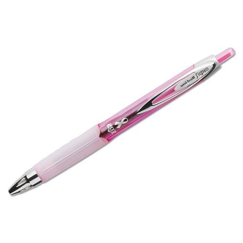 uniball 207 Pink Ribbon Retractable Gel Pens, Medium Point (0.7mm), Black, 2 Pack