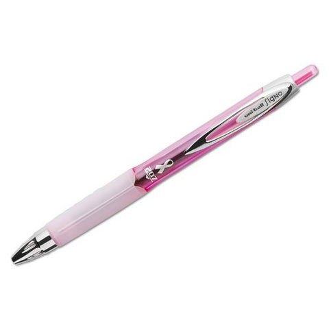 uniball 207 Pink Ribbon Retractable Gel Pens, Medium Point (0.7mm), Black, 2 Pack