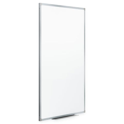 Mead Dry Erase Board 96" x 48" Non-Magnetic Whiteboard For Wall, 8' x 4', White/Silver (85359N)