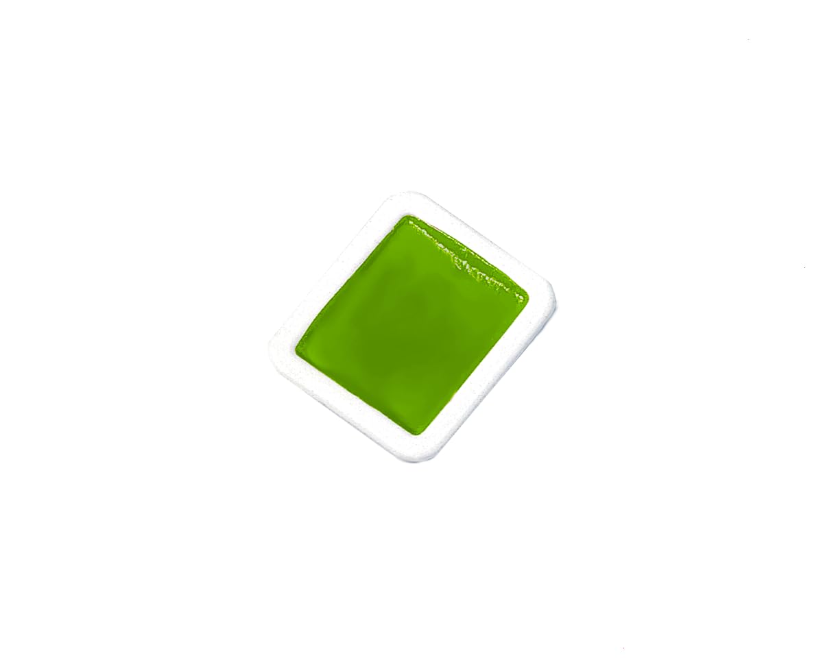 Prang Semi-Moist Watercolor Refill Half Pans Yellow-Green