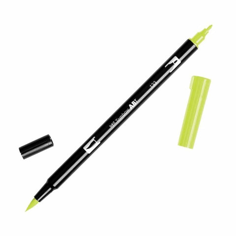 Tombow 56514 Dual Brush Pen Art Marker, 133 - Chartreuse, 1-Pack. Blendable, Brush and Fine Tip Marker