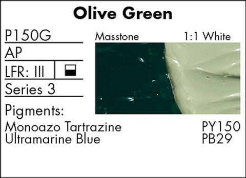 Grumbacher Pre-Tested Oil Paint, 37ml/1.25 Ounce, Olive Green (P150G)