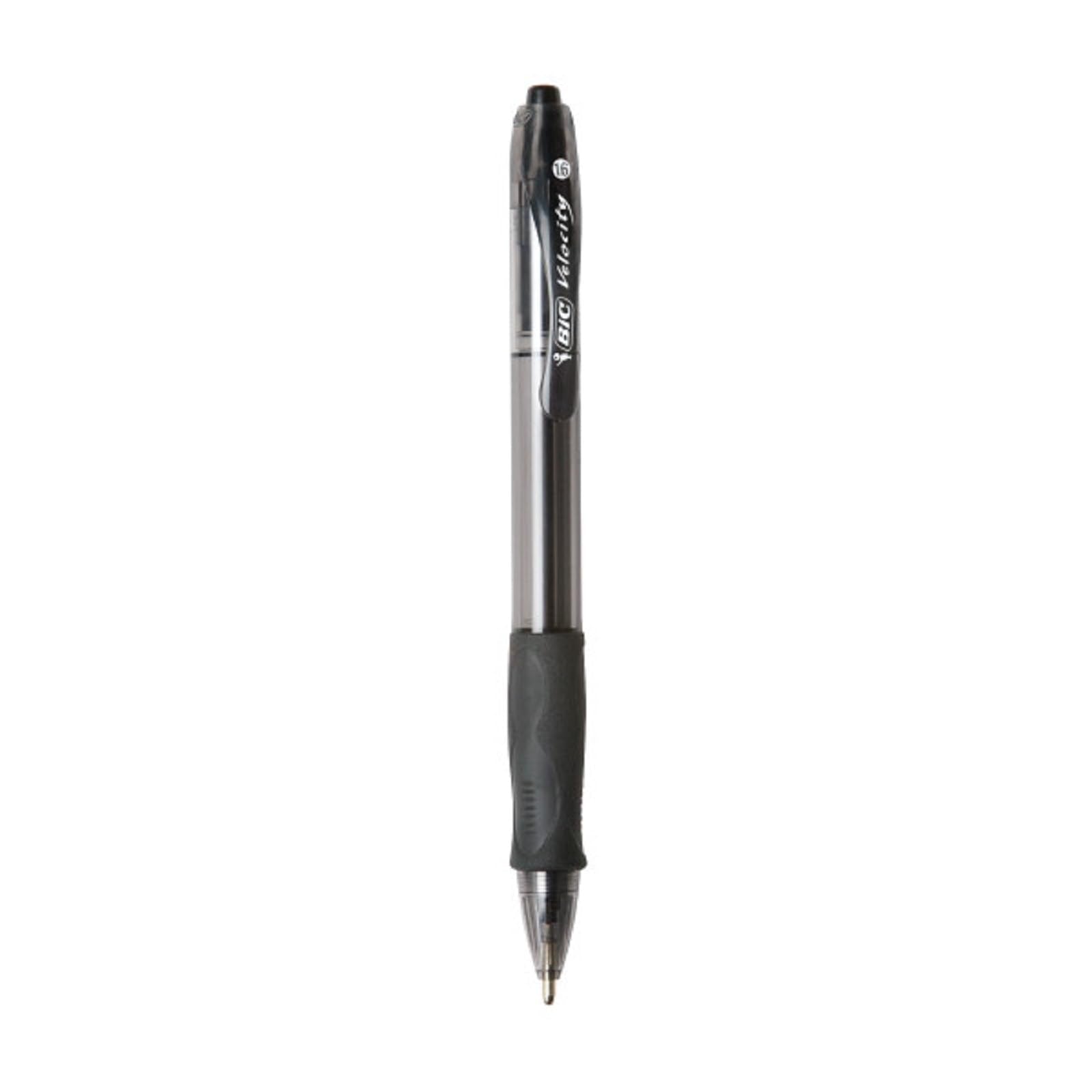 BIC Glide Bold Black Ballpoint Pens, Bold Point (1.6mm), 4-Count Pack, Retractable Ballpoint Pens With Comfortable Full Grip