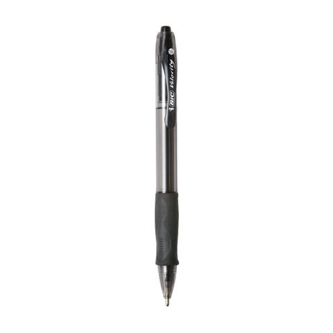 BIC Glide Bold Black Ballpoint Pens, Bold Point (1.6mm), 4-Count Pack, Retractable Ballpoint Pens With Comfortable Full Grip
