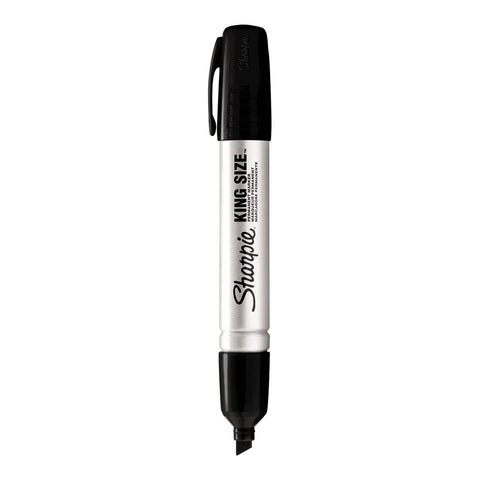 Sharpie King Size Permanent Marker, Chisel Tip, Black Ink, Dozen (SAN15001)