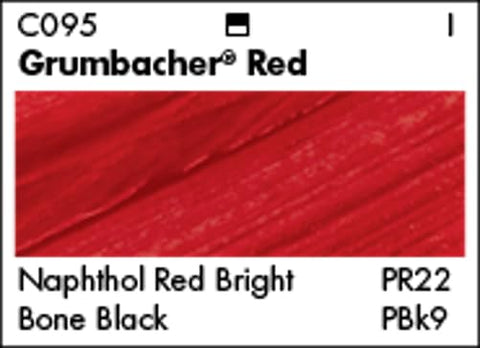 Grumbacher Academy Acrylic Paint, Gloss, 200ml/6.8 oz. Plastic Tube, Grumbacher Red (C095P200)