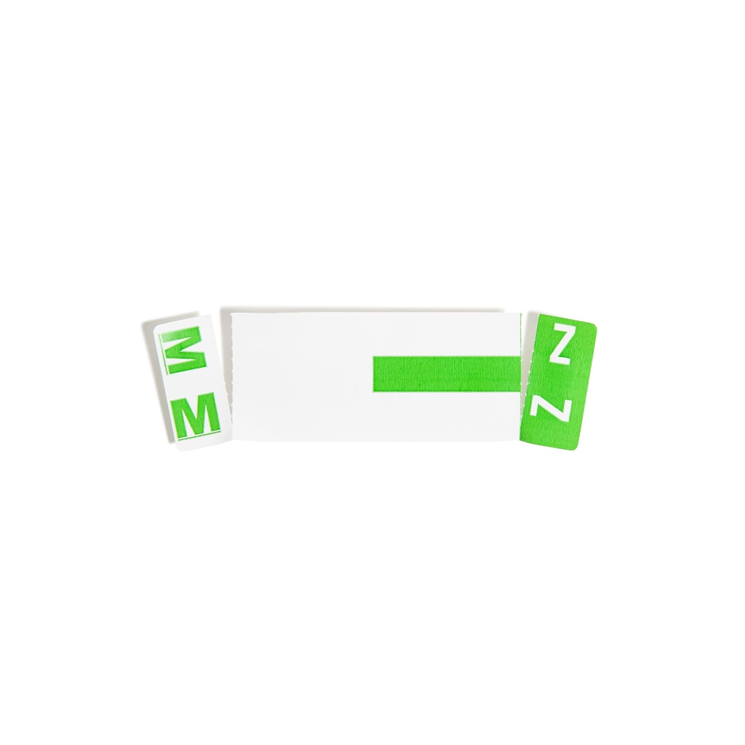 Smead AlphaZ NCC Color-Coded Label, M&Z, Label Sheet, Light Green, 100 per Pack (67164)