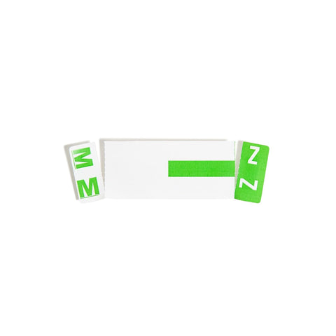 Smead AlphaZ NCC Color-Coded Label, M&Z, Label Sheet, Light Green, 100 per Pack (67164)