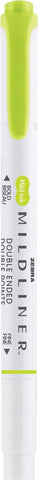 Zebra Pen Mildliner Dual-Tip Highlighters, Broad and Fine Tips, Ideal for Bible Highlighting, No Bleed, School Supplies, Teacher Supplies and Office Supplies, Mild Citrus Green Ink, 12-Pack (78450upc)