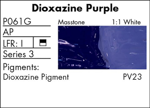 Grumbacher Pre-Tested Oil Paint, 37ml/1.25 Ounce, Dioxazine Purple (P061G)
