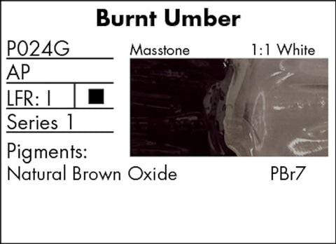 Grumbacher Pre-Tested Oil Paint, 37ml/1.25 Ounce, Burnt Umber (P024G)