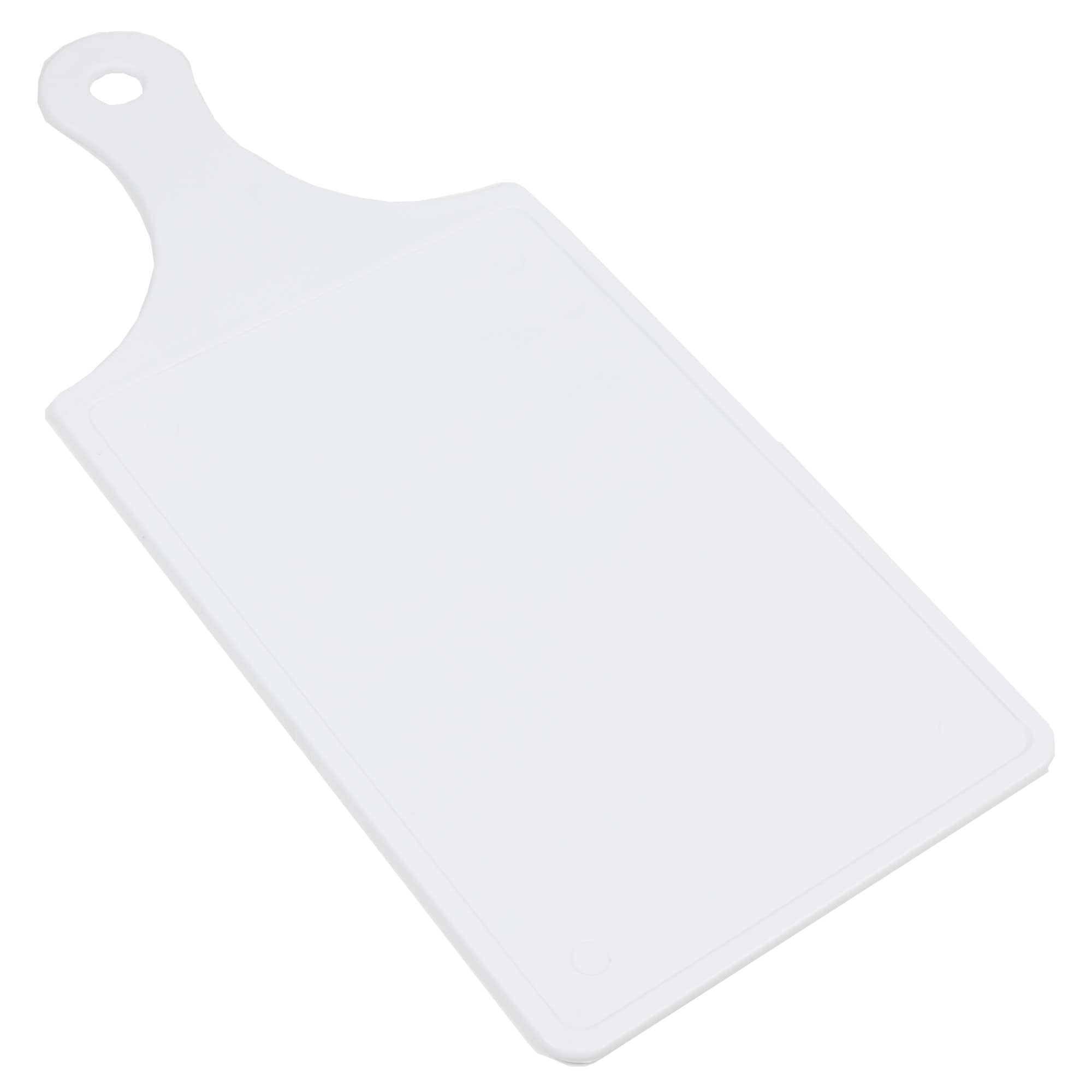 Chef Craft Plastic Cutting Board, 8 x 5 inch, 12 inch in length, White