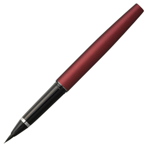 Kuretake MANNEN MOUHITSU (No.13) Refillable fude brush marker pens with Spare Ink Cartridge, Red body, Flexible Tip for kanji, lettering, calligraphy, Art Drawing, Made in japan