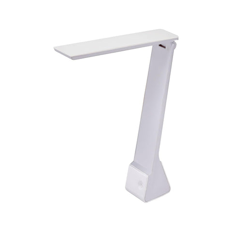 Bostitch Office KT-VLED1810-WHITE Powered Rechargeable Battery LED Desk Lamp, 3 Color Temperatures, Flip Open, White