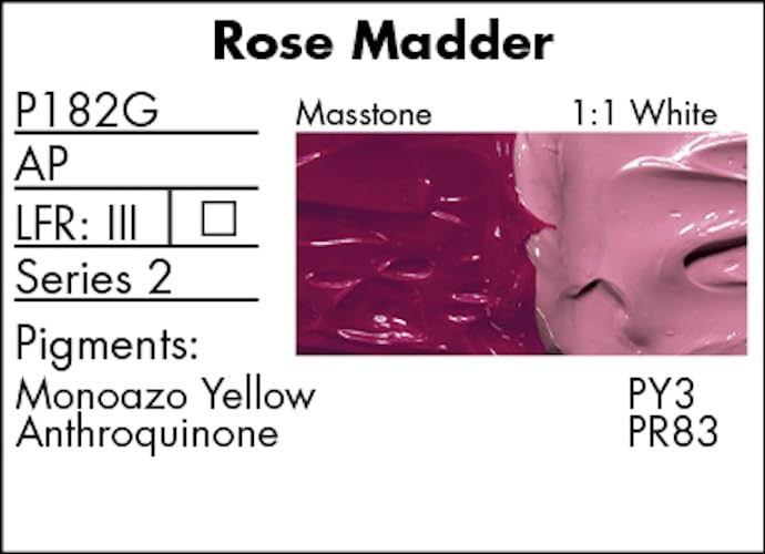 Grumbacher Pre-Tested Oil Paint, 37ml/1.25 Ounce, Rose Madder Hue (P182G)