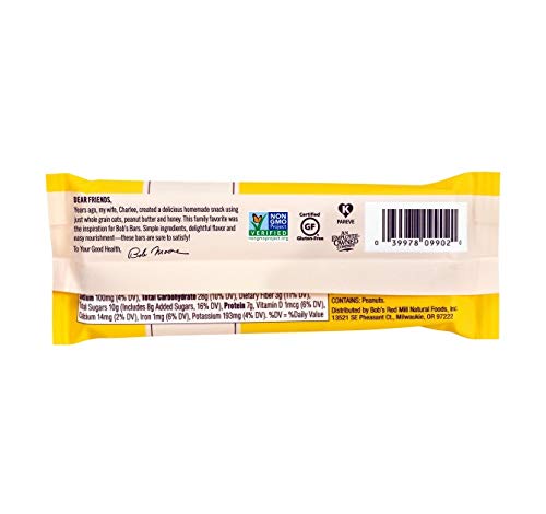 Bob's Red Mill Peanut Butter Banana & Oats Snack Bar – 1.76 Ounce (Pack of 1) - Gluten Free, Non-GMO, Whole Grain