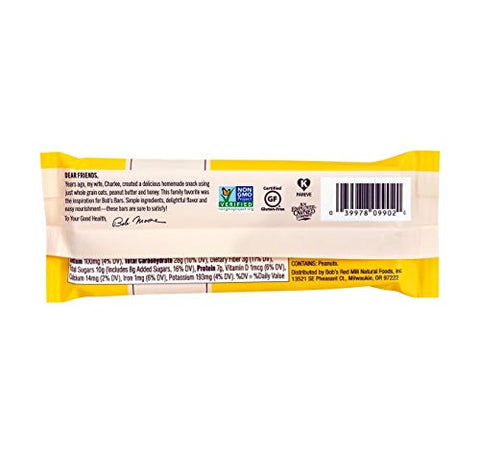 Bob's Red Mill Peanut Butter Banana & Oats Snack Bar – 1.76 Ounce (Pack of 1) - Gluten Free, Non-GMO, Whole Grain
