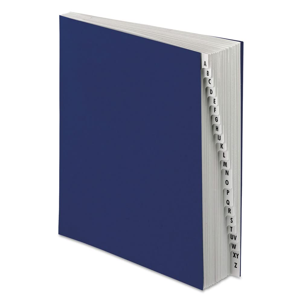 Pendaflex Desk File, A-Z Index, Letter Size, Acrylic-Coated Pressboard, Black/Blue