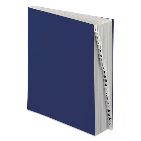 Pendaflex Desk File, A-Z Index, Letter Size, Acrylic-Coated Pressboard, Black/Blue