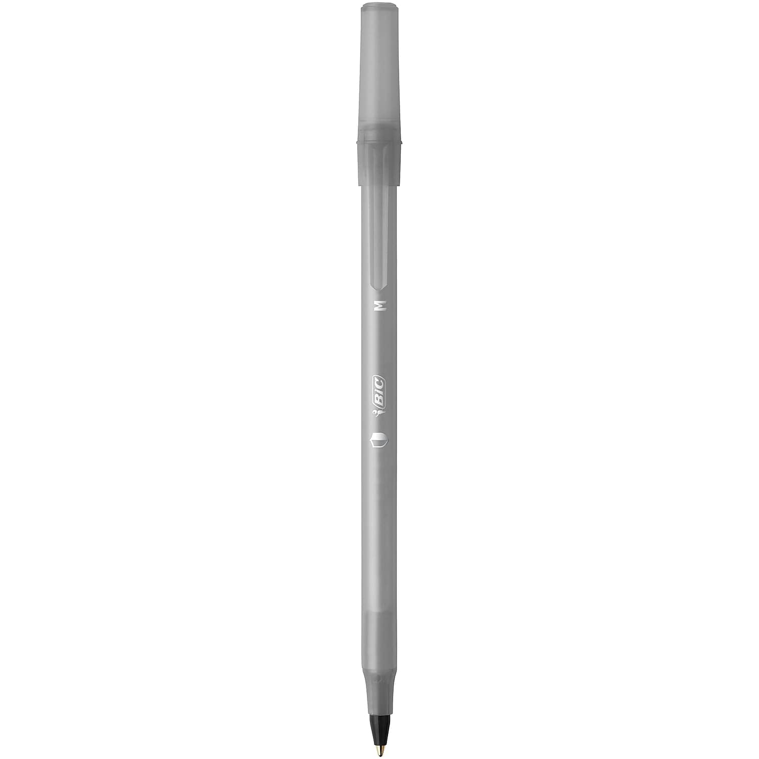 BIC PrevaGuard Round Stic Ballpoint Pen With Built-in Protection To Suppress Bacteria Growth, Medium Point (1.0 mm), Black, 60-Count