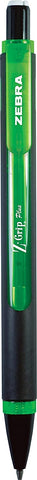 Zebra Pen Z-Grip Plus Mechanical Pencil, Smooth Writing, Latex-Free Grip, 0.7mm Lead, #2 HB, Shake to Advance the Lead, Assorted Barrel Colors, Green, Yellow, Blue, 3-Pack (55403)