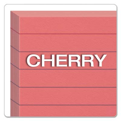 Oxford 3" x 5" Ruled Index Cards, Cherry, Pack of 100