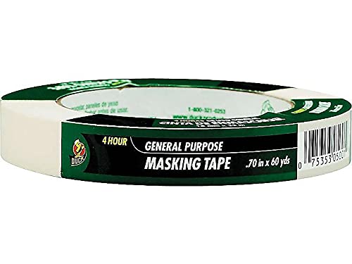 Duck Brand 394689 General Purpose Masking Tape, 0.7-Inch by 60-Yard, Single Roll, Beige
